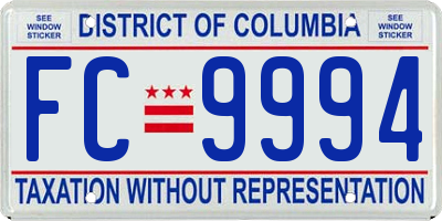 DC license plate FC9994