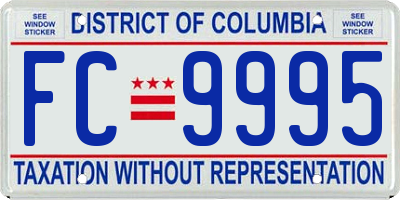 DC license plate FC9995
