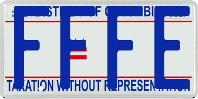 DC license plate FFFE
