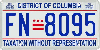 DC license plate FN8095