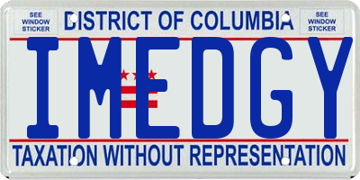 DC license plate IMEDGY