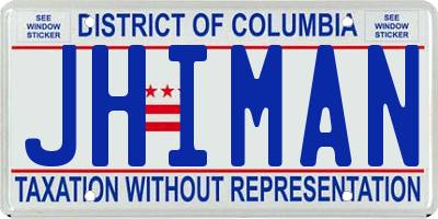 DC license plate JHIMAN