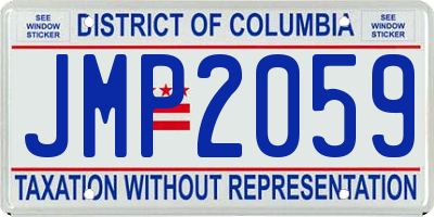 DC license plate JMP2059