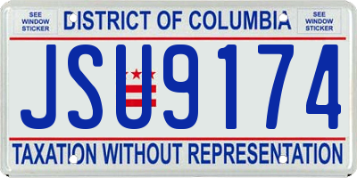 DC license plate JSU9174