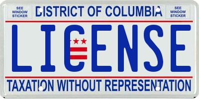 DC license plate LICENSE