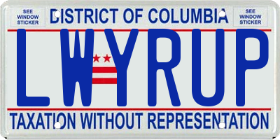 DC license plate LWYRUP