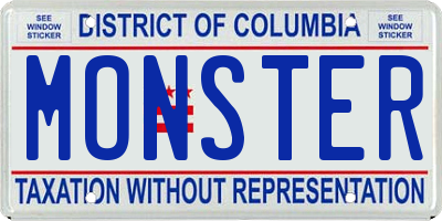 DC license plate MONSTER