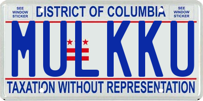 DC license plate MULKKU