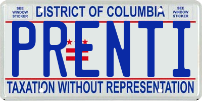 DC license plate PRENTI