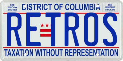 DC license plate RETROS