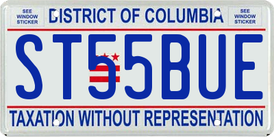 DC license plate ST55BUE