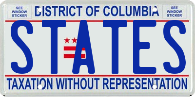 DC license plate STATES