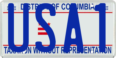 DC license plate USA1