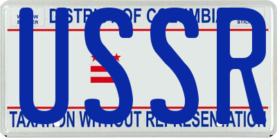 DC license plate USSR