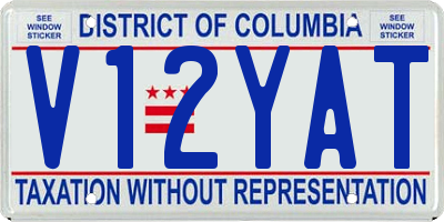 DC license plate V12YAT