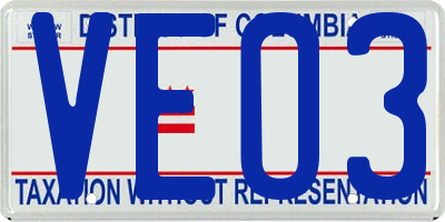 DC license plate VEO3