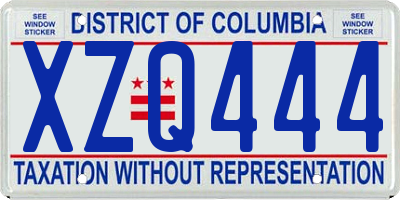 DC license plate XZQ444