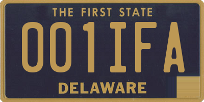 DE license plate 001IFA
