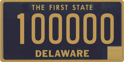 DE license plate 100000