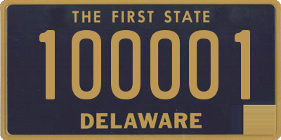 DE license plate 100001