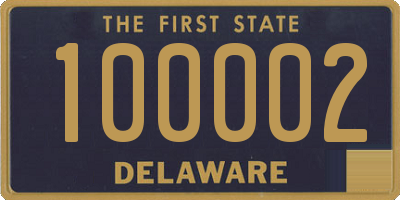 DE license plate 100002
