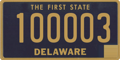DE license plate 100003