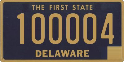 DE license plate 100004