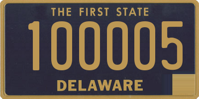 DE license plate 100005