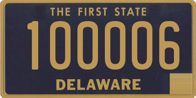 DE license plate 100006