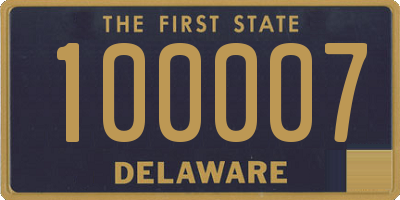 DE license plate 100007