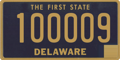 DE license plate 100009