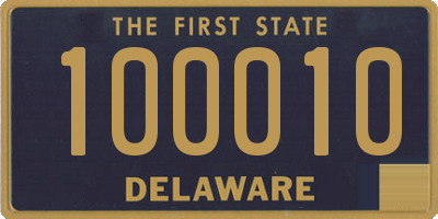 DE license plate 100010