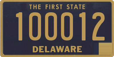 DE license plate 100012