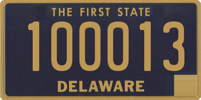 DE license plate 100013