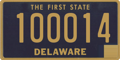 DE license plate 100014