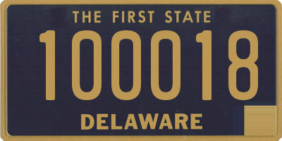 DE license plate 100018