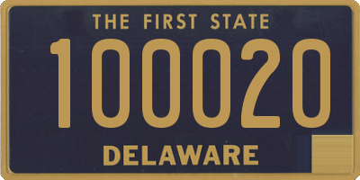 DE license plate 100020
