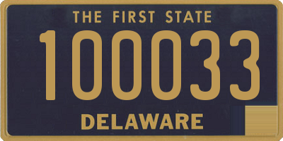 DE license plate 100033