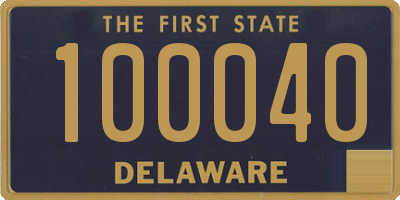 DE license plate 100040