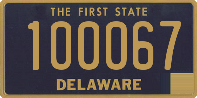 DE license plate 100067