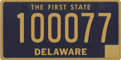 DE license plate 100077