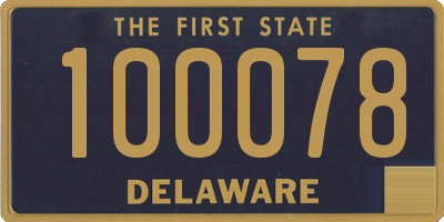 DE license plate 100078