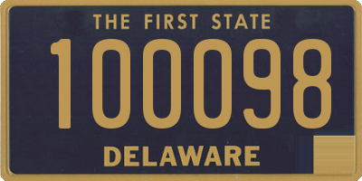 DE license plate 100098