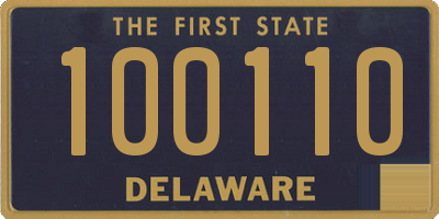 DE license plate 100110
