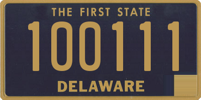 DE license plate 100111