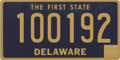 DE license plate 100192