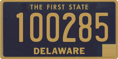 DE license plate 100285