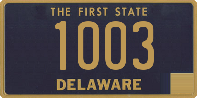 DE license plate 1003
