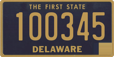 DE license plate 100345