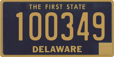 DE license plate 100349